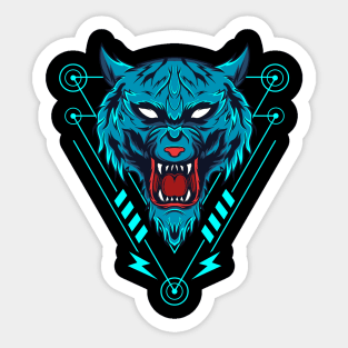 Angry Wolf Sticker